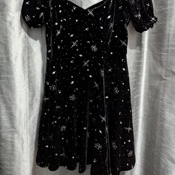 Disturbia Veniri Corset Mini Dress Velvet Stars Black US6/UK10 - Picture 7 of 10